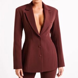 Meshki Hourglass Blazer - Chocolate